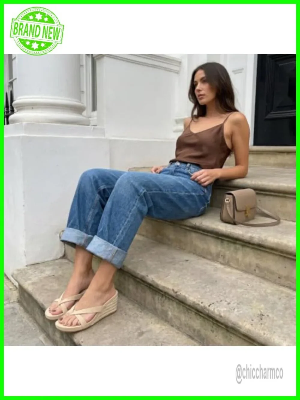 Espadrille Wedge Sandals Thong Platform Flip Flops Slip-On Cross Strap